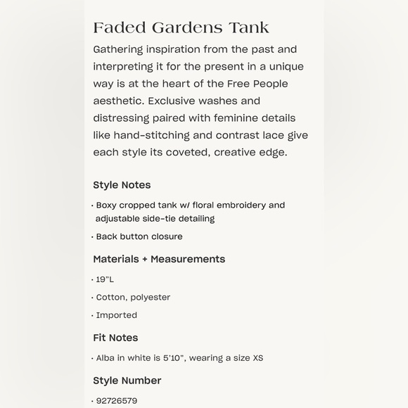 Free People Faded Gardens Tank - Picture 6 of 8